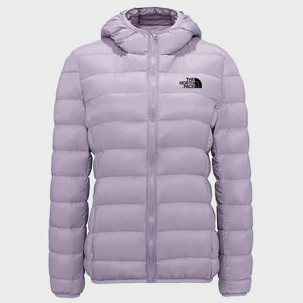 Chaqueta extragrande con capucha y plum��n plegable