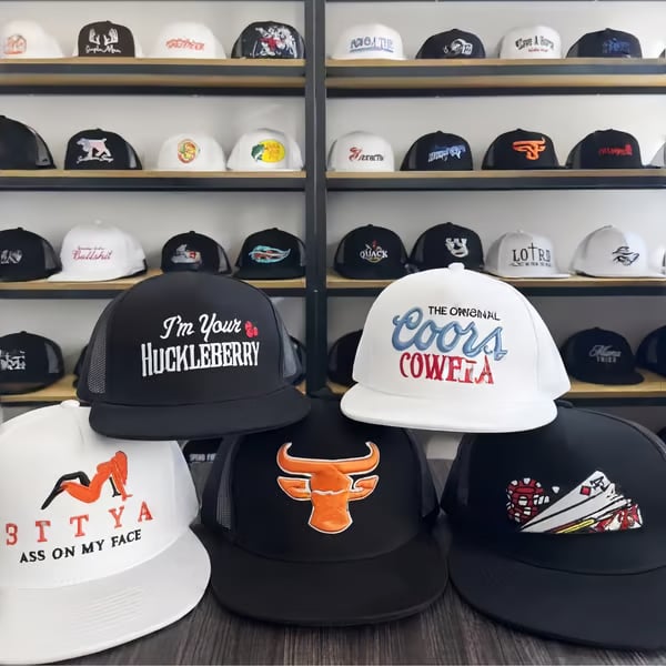 🤠Mystery Hat Box- Five Randomly Picked Flat Brim Trucker Hats (🎁💥$171 Value!) 
