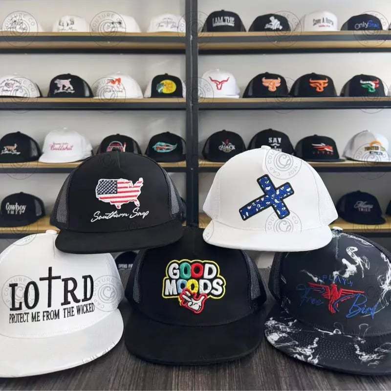 🤠Mystery Hat Box- Five Randomly Picked Flat Brim Trucker Hats (🎁💥$171 Value!) 