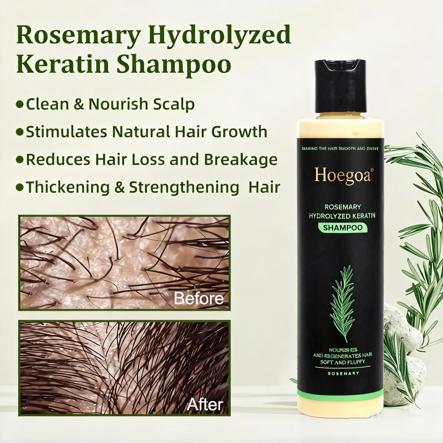 Tgideas Organic Rosemary Hair Growth Shampoo 