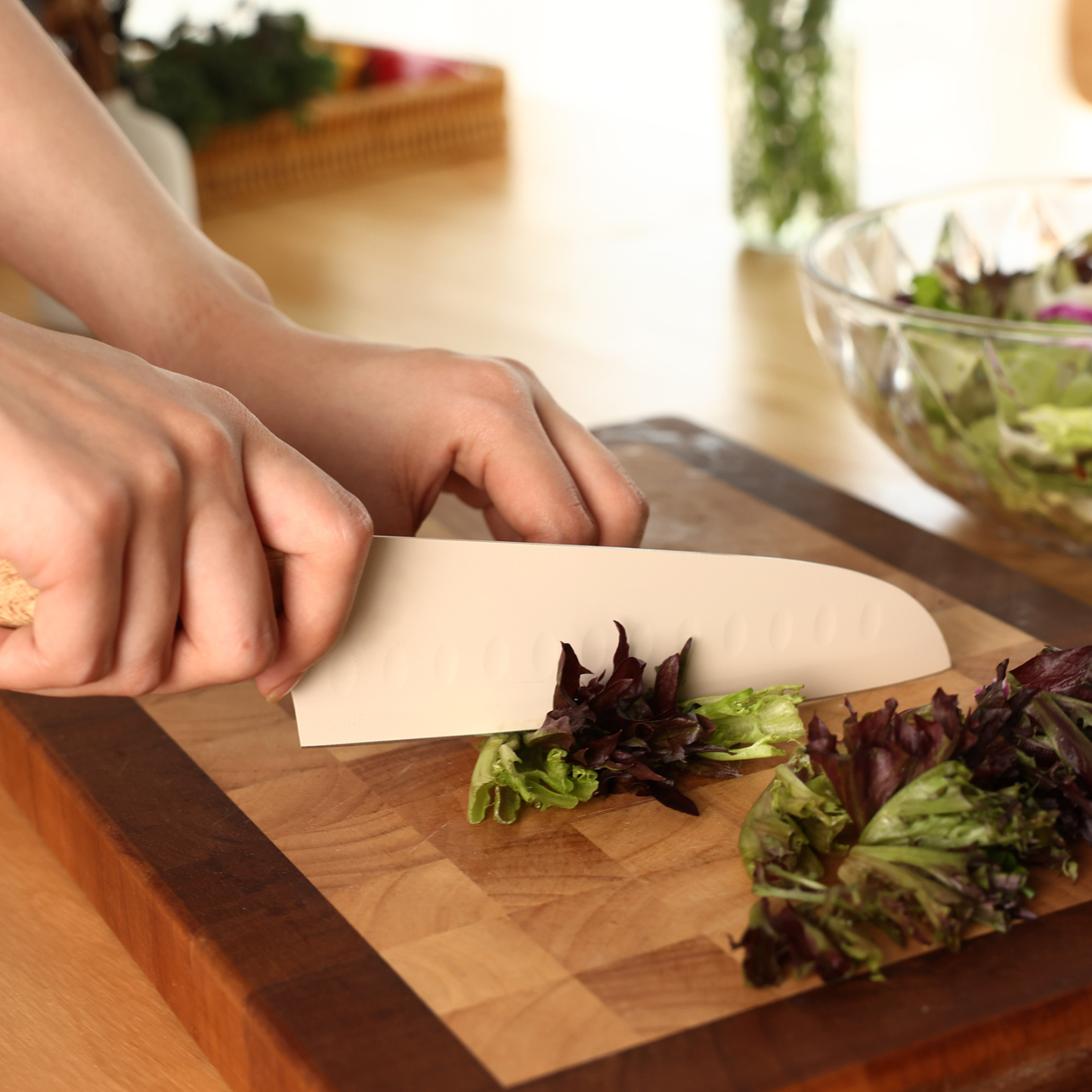 hecef 3-Piece Kitchen Knife Set Non-Stick Coating Knives with Soft-Touch Handle, Professional Sharp Stainless Steel Blade for Chopping, Slicing, and Dicing