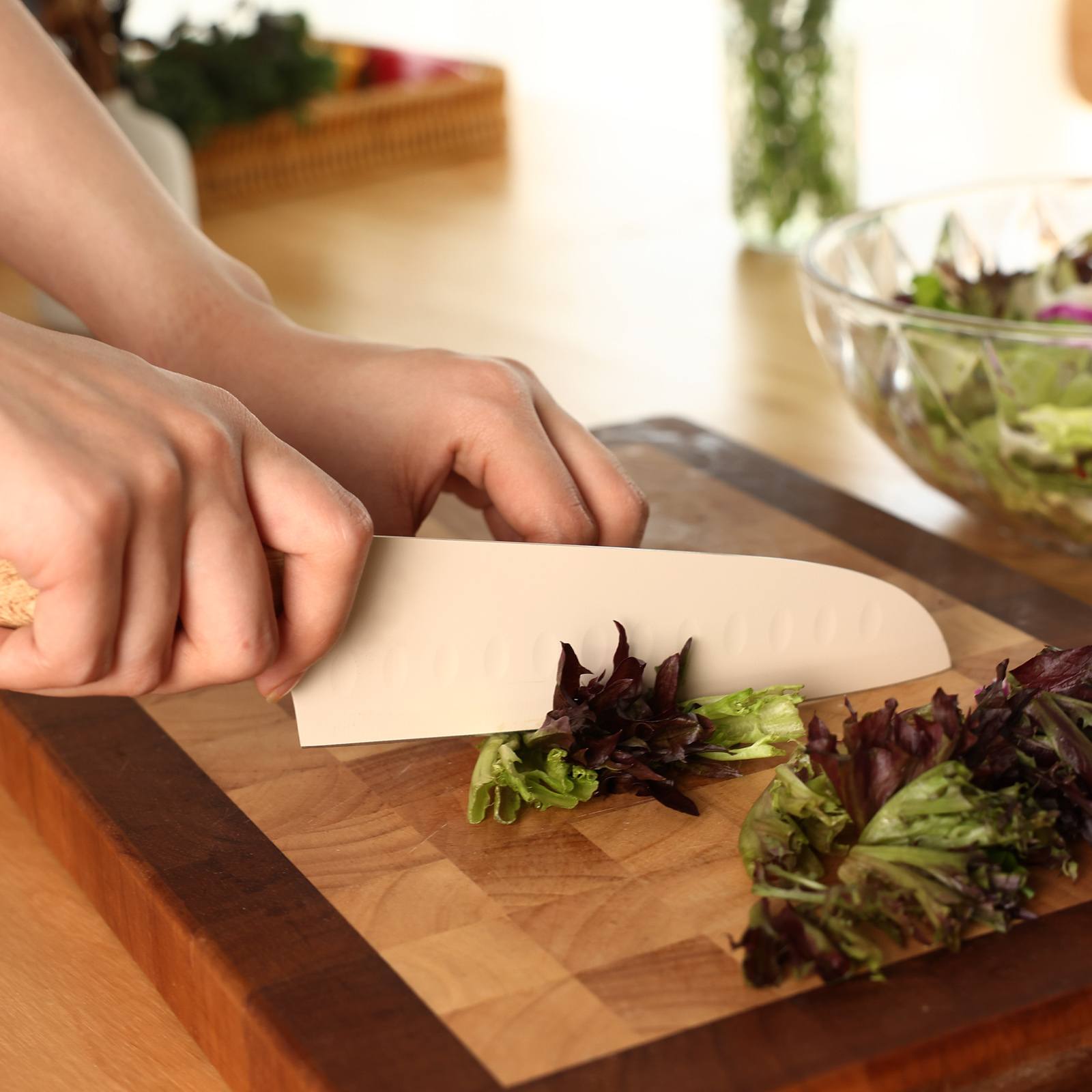 hecef 3-Piece Kitchen Knife Set Non-Stick Coating Knives with Soft-Touch Handle, Professional Sharp Stainless Steel Blade for Chopping, Slicing, and Dicing