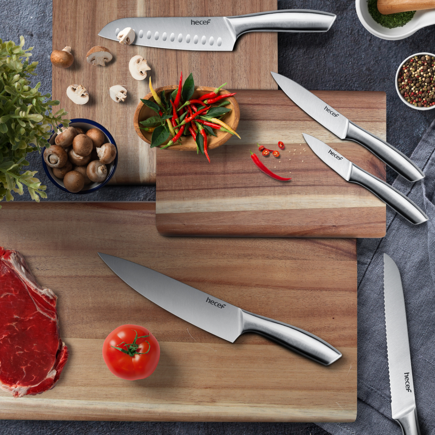 {Hecef Kitchenware}{knife}{cheese board}