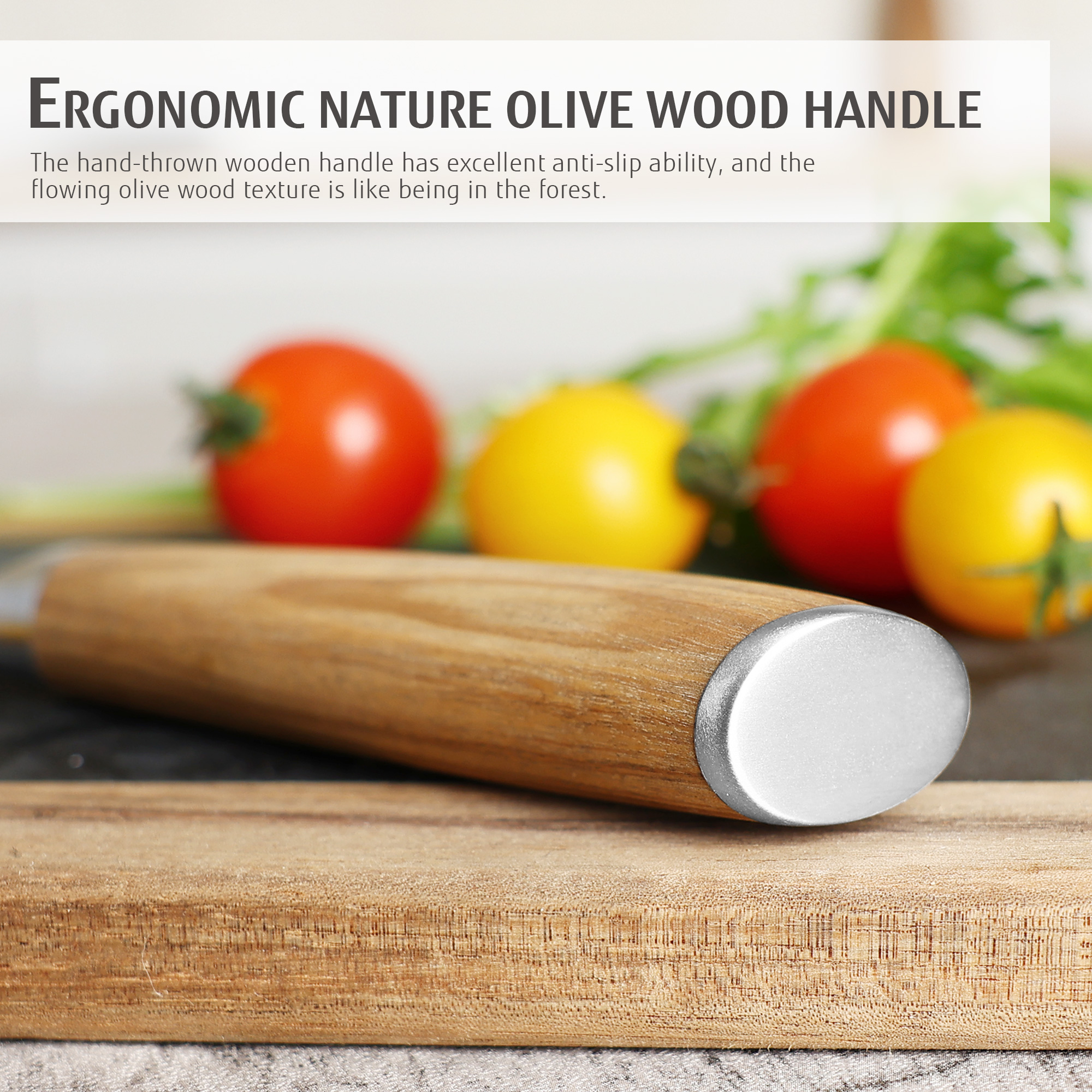 hecef 5 Inch Chef Knife Damascus Professional Japanese Knife, High Carbon Damascus Stainless Steel Kitchen Knife