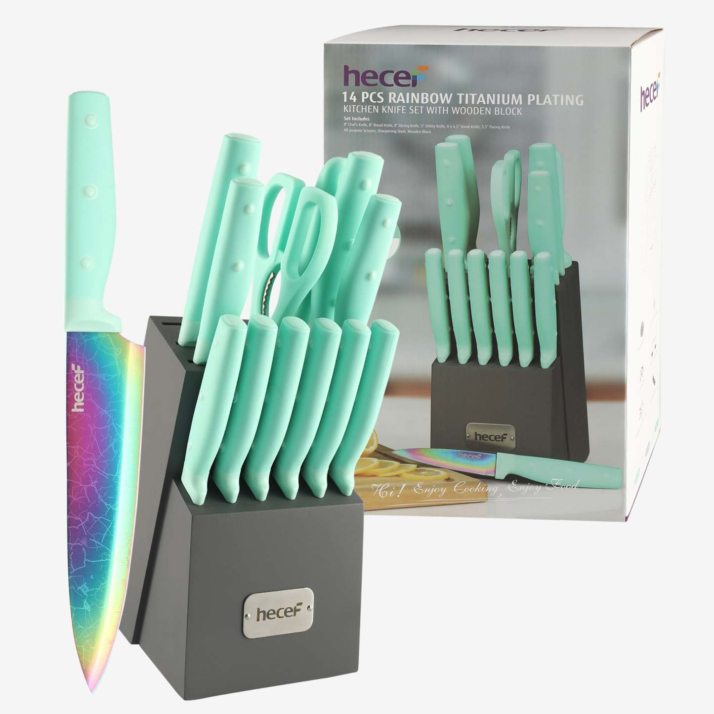 {Hecef Kitchenware}{knife}{cheese board}