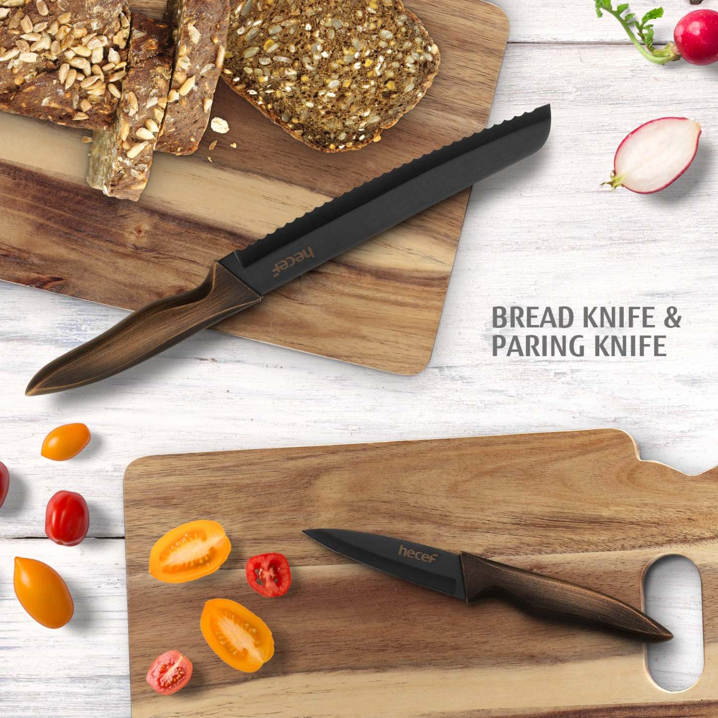 {Hecef Kitchenware}{knife}{cheese board}