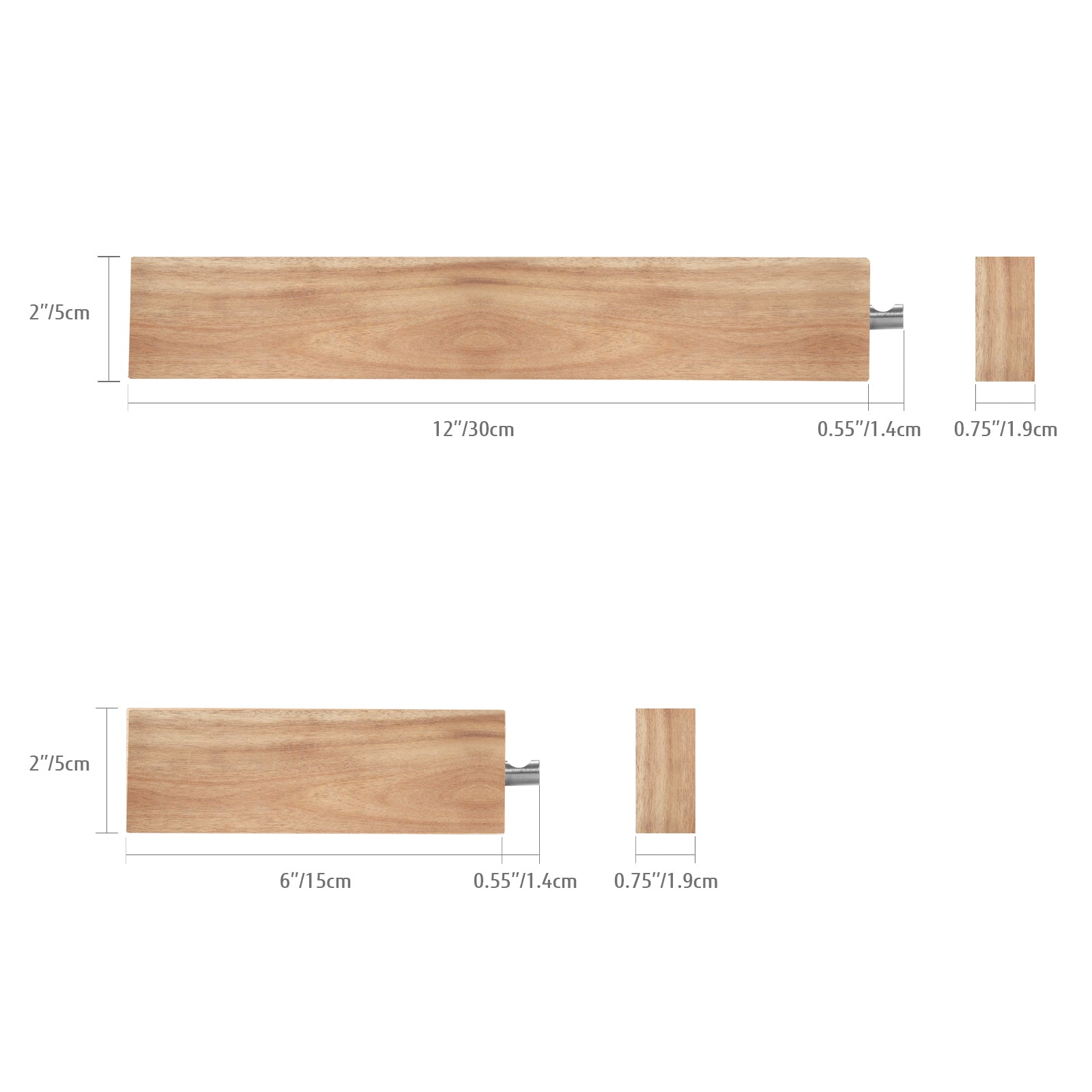 Hecef Kitchen Acacia Wooden Magnetic Knife Holder 6/12 Inch - Hecef Kitchen