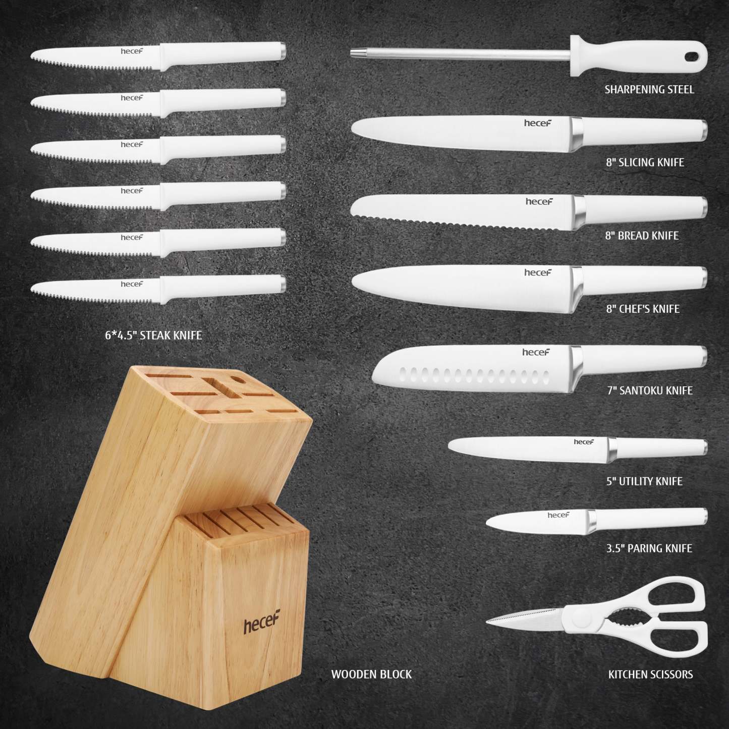 {Hecef Kitchenware}{knife}{cheese board}