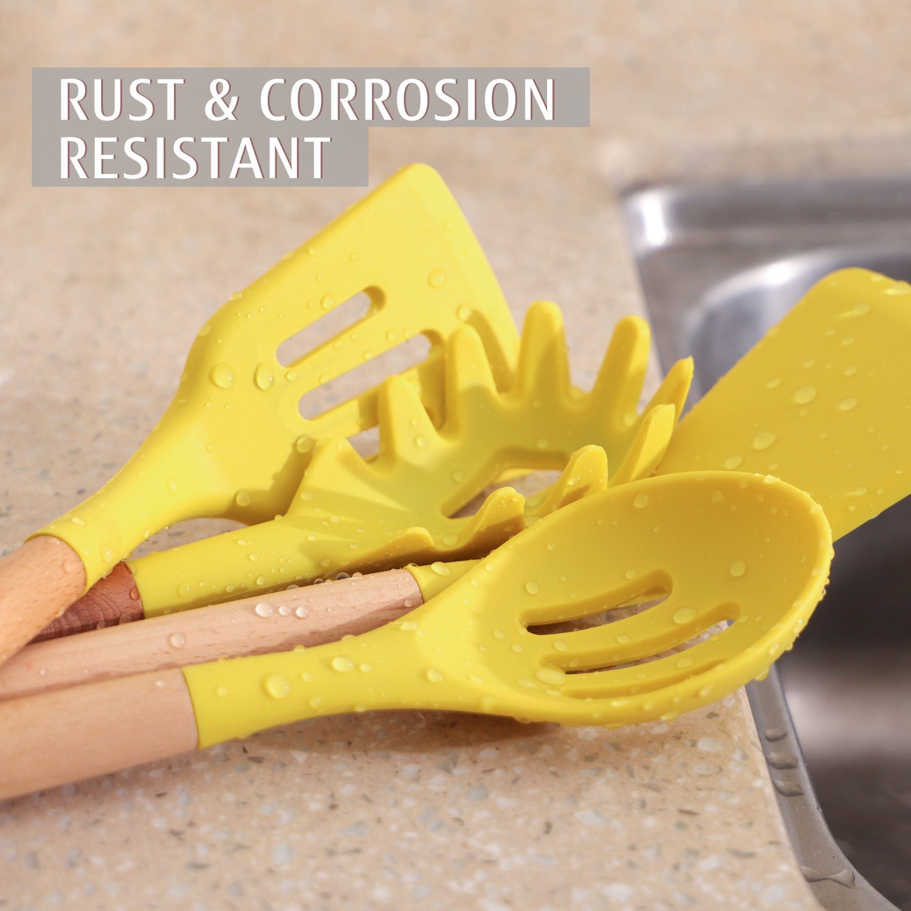 Hecef 32 PCS Silicone Cooking Utensils Set, 446°F Heat Resistant Turner Tongs,Spatula,Spoon,Brush,Whisk