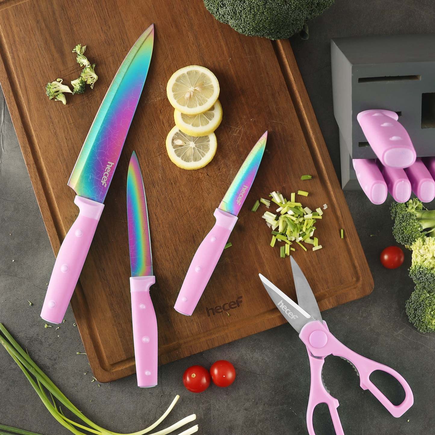 {Hecef Kitchenware}{knife}{cheese board}