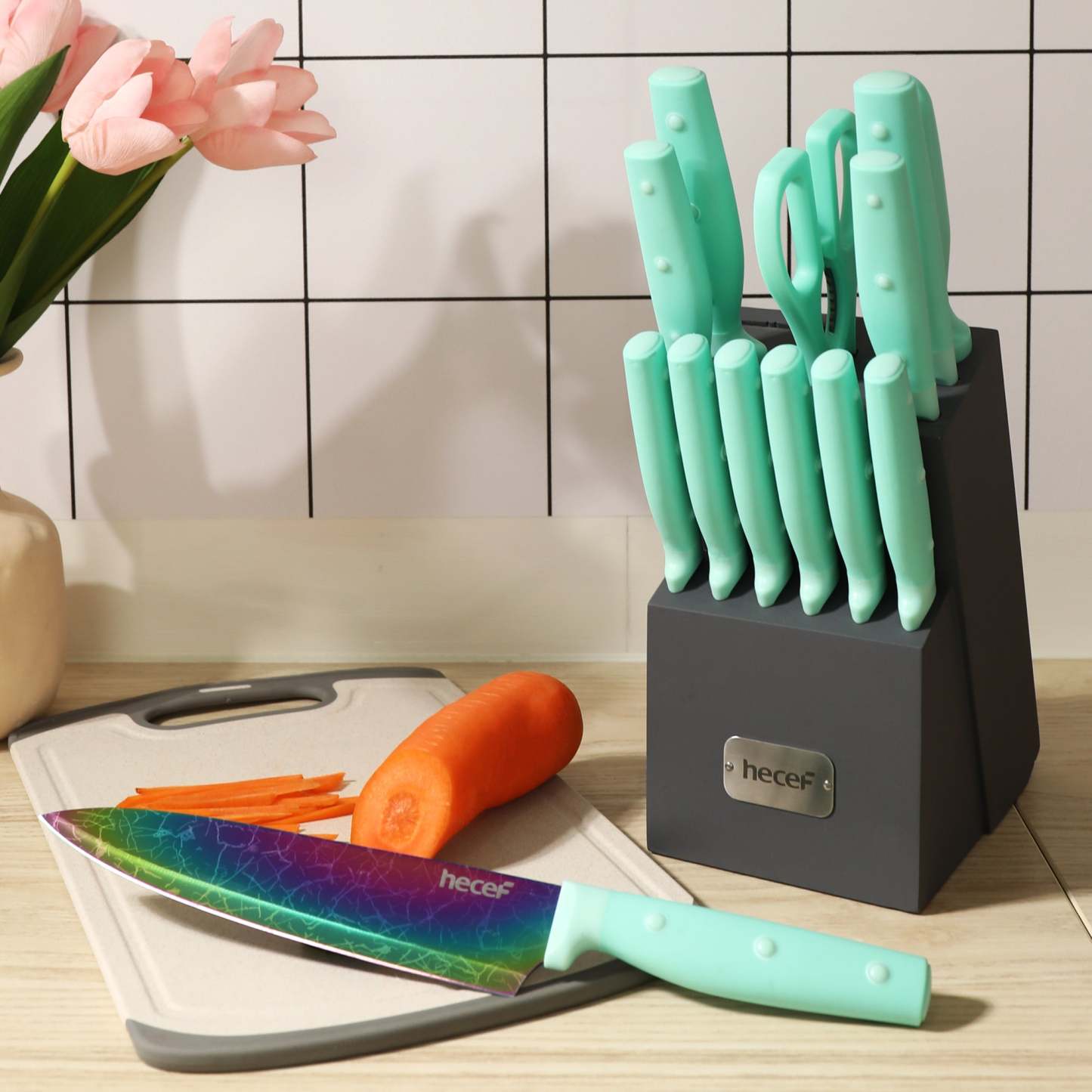 {Hecef Kitchenware}{knife}{cheese board}