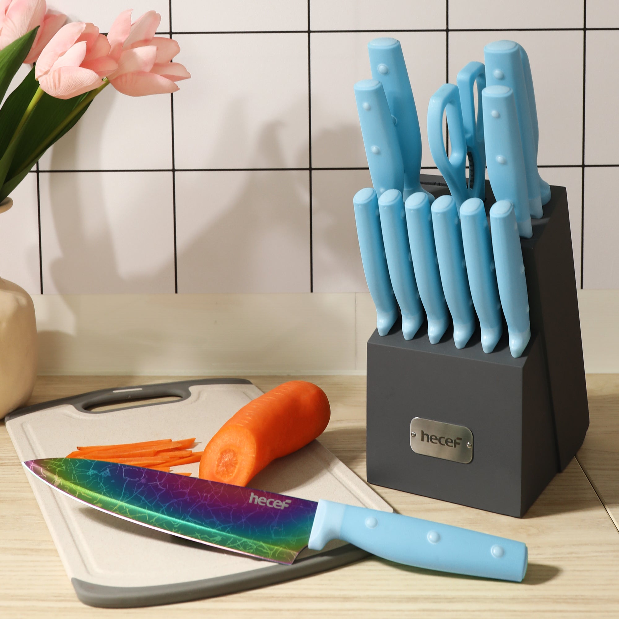 {Hecef Kitchenware}{knife}{cheese board}