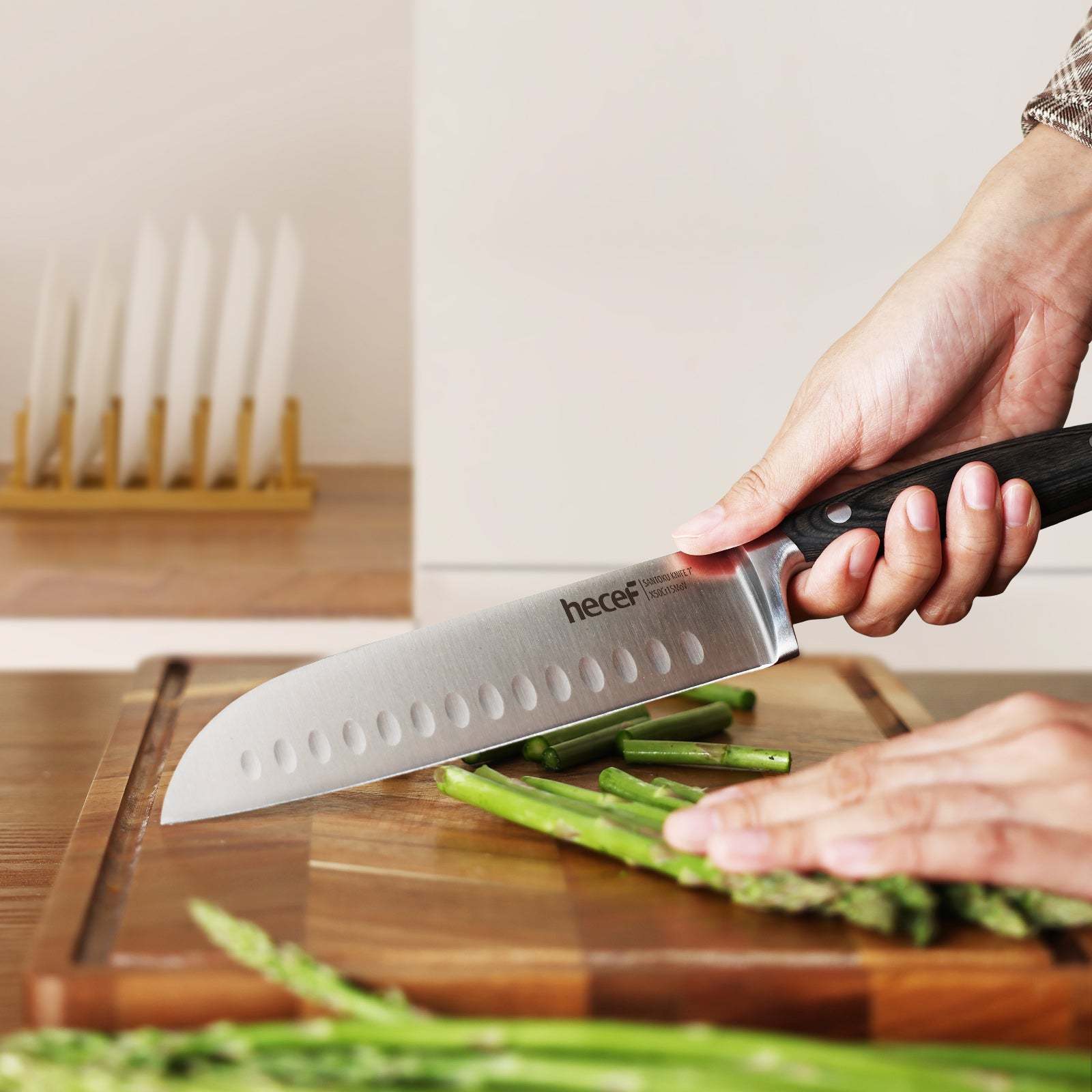 Hecef 3-Piece Professional Kitchen Knife Set, German Steel Extra Sharp Chef Knife Set
