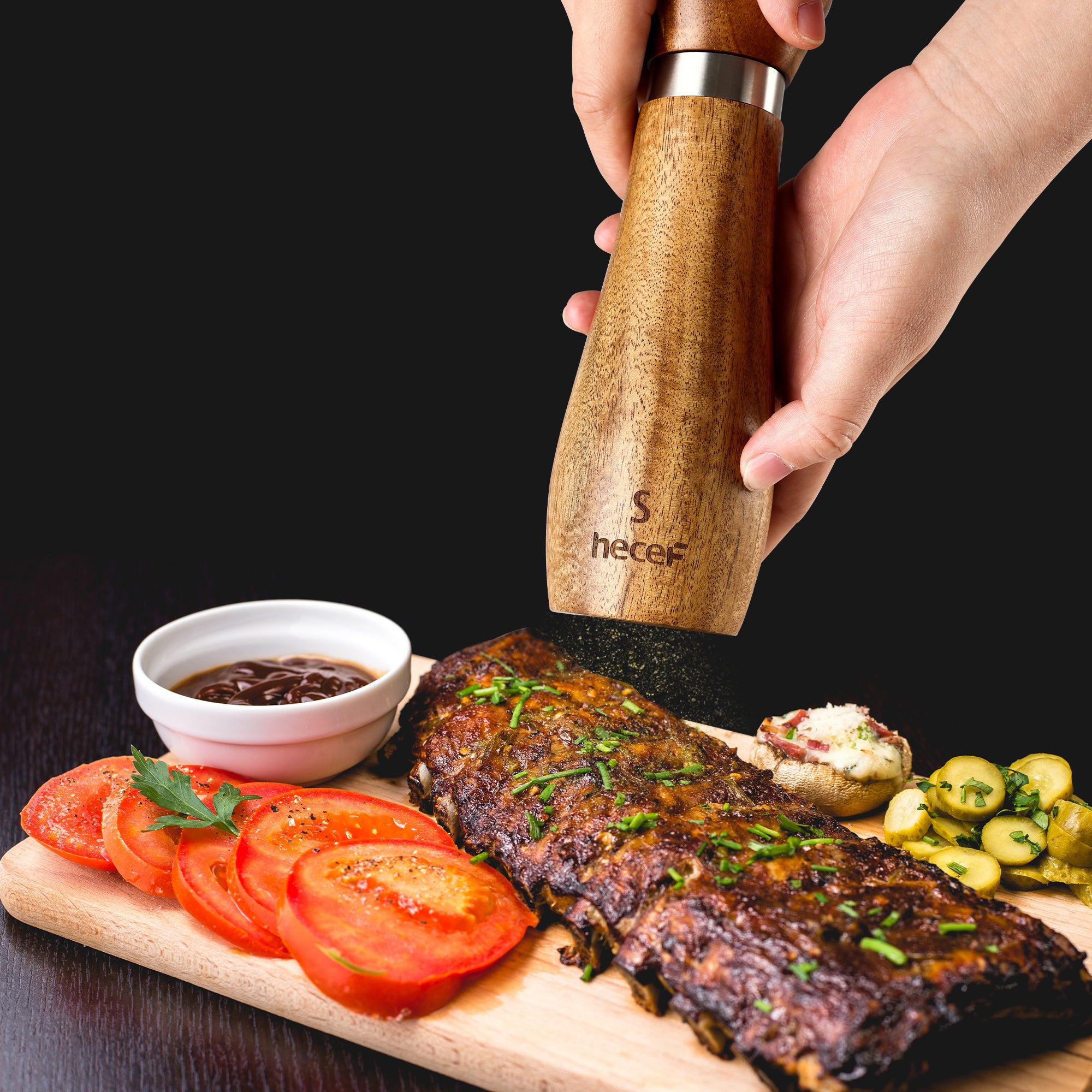 {"default":"Hecef 2 Pieces Salt and Pepper Mill Set,8 Inches Acacia Wood Salt and Pepper Shaker with Adjustable Ceramic Rotor Custom Coarse, Refillable Spice Mill Pepper Mill - Hecef Kitchen"}
