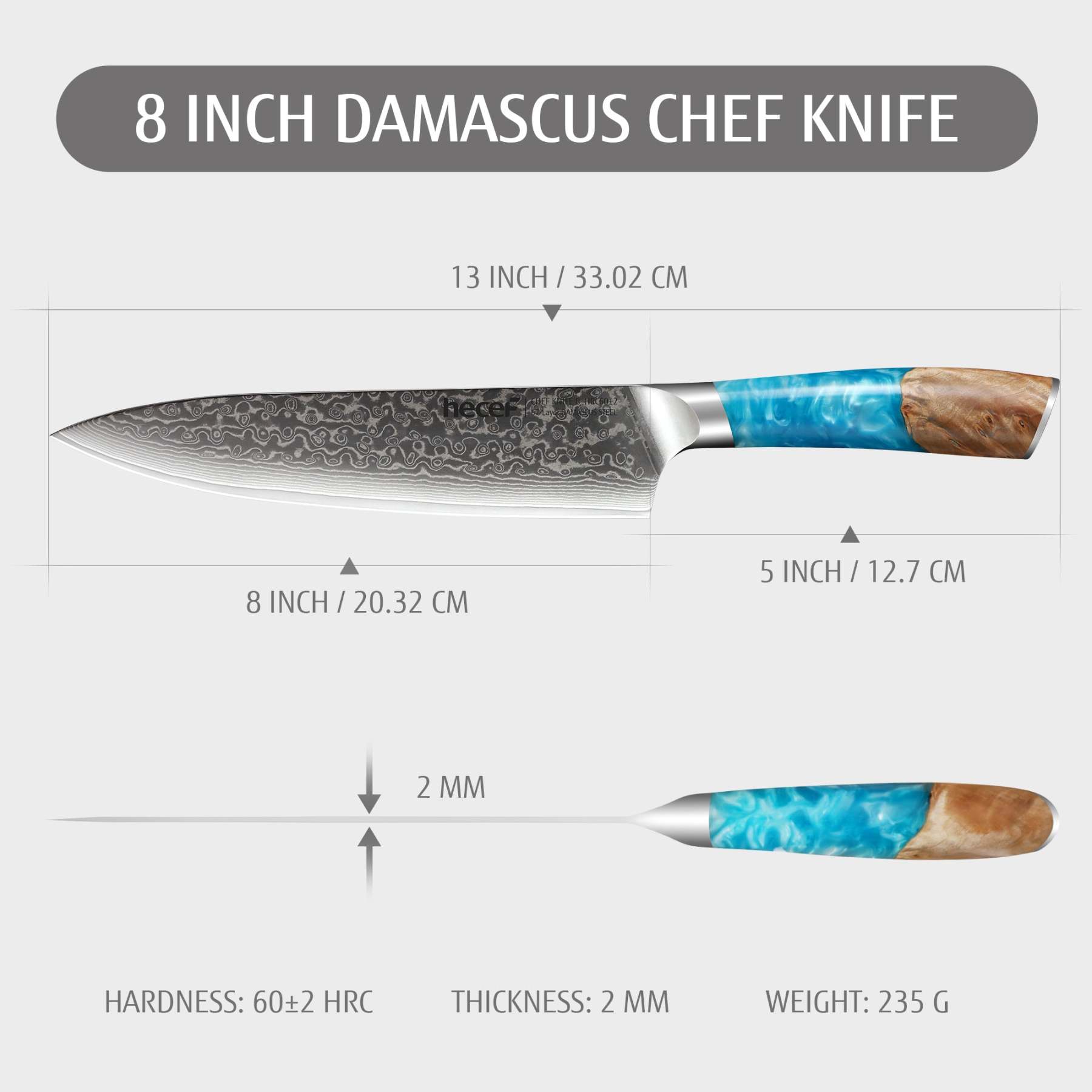 {Hecef Kitchenware}{knife}{cheese board}
