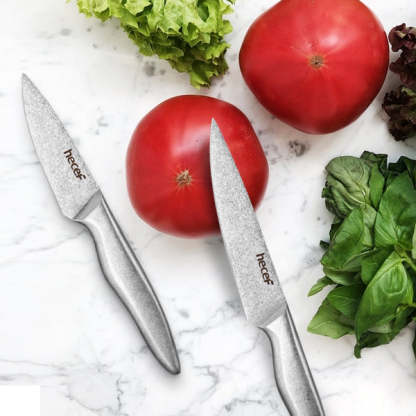 Hecef Kitchen Stonewashed Camping Knife Set of 6 with Sheaths & Roll - Hecef Kitchen