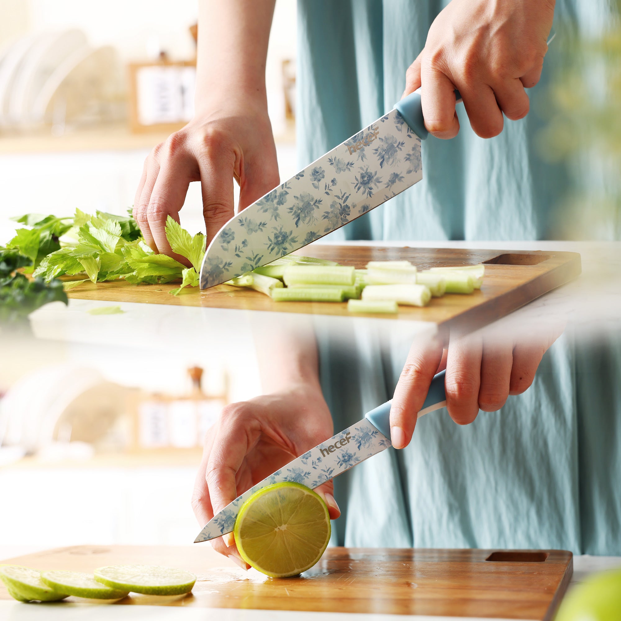 {Hecef Kitchenware}{knife}{cheese board}