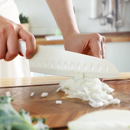 hecef 15PCS Sharp Kitchen Knife Set with Built-in Sharpening Wooden Block Dishwasher Safe