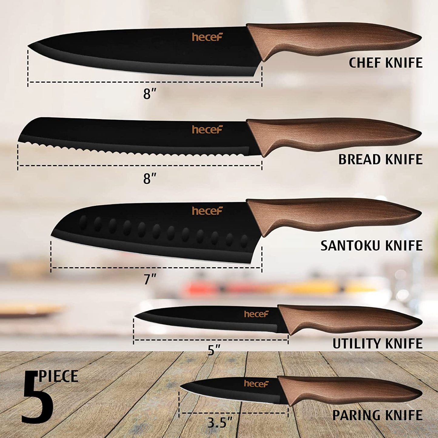 {Hecef Kitchenware}{knife}{cheese board}