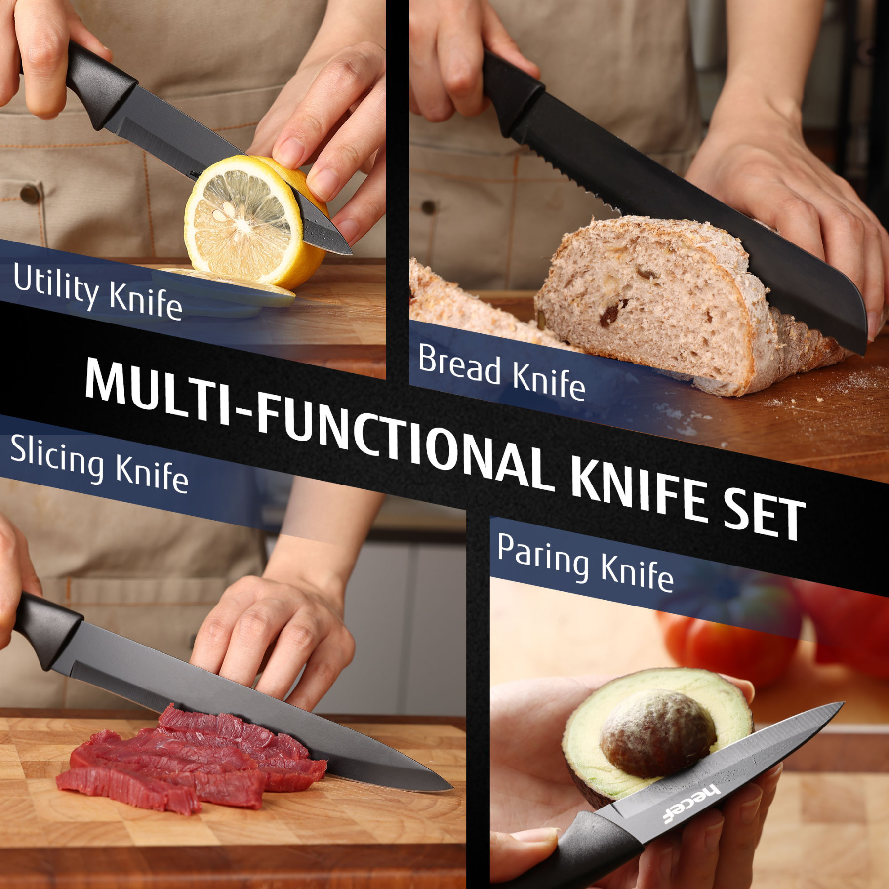 {Hecef Kitchenware}{knife}{cheese board}
