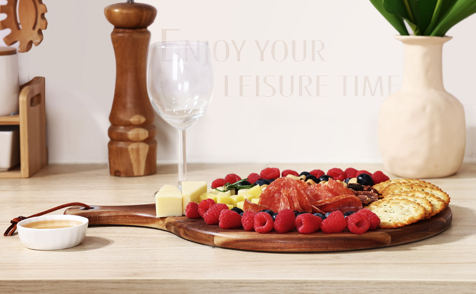 Hecef Large Charcuterie Board Set Of 13, A Bamboo Cheese Board Snack Tray 2 Ceramic Bowls 4 Server Forks 4 Cheese Knives Set Appetizer Cheese Platter Gifts For Birthdays Weddings Housewarming
