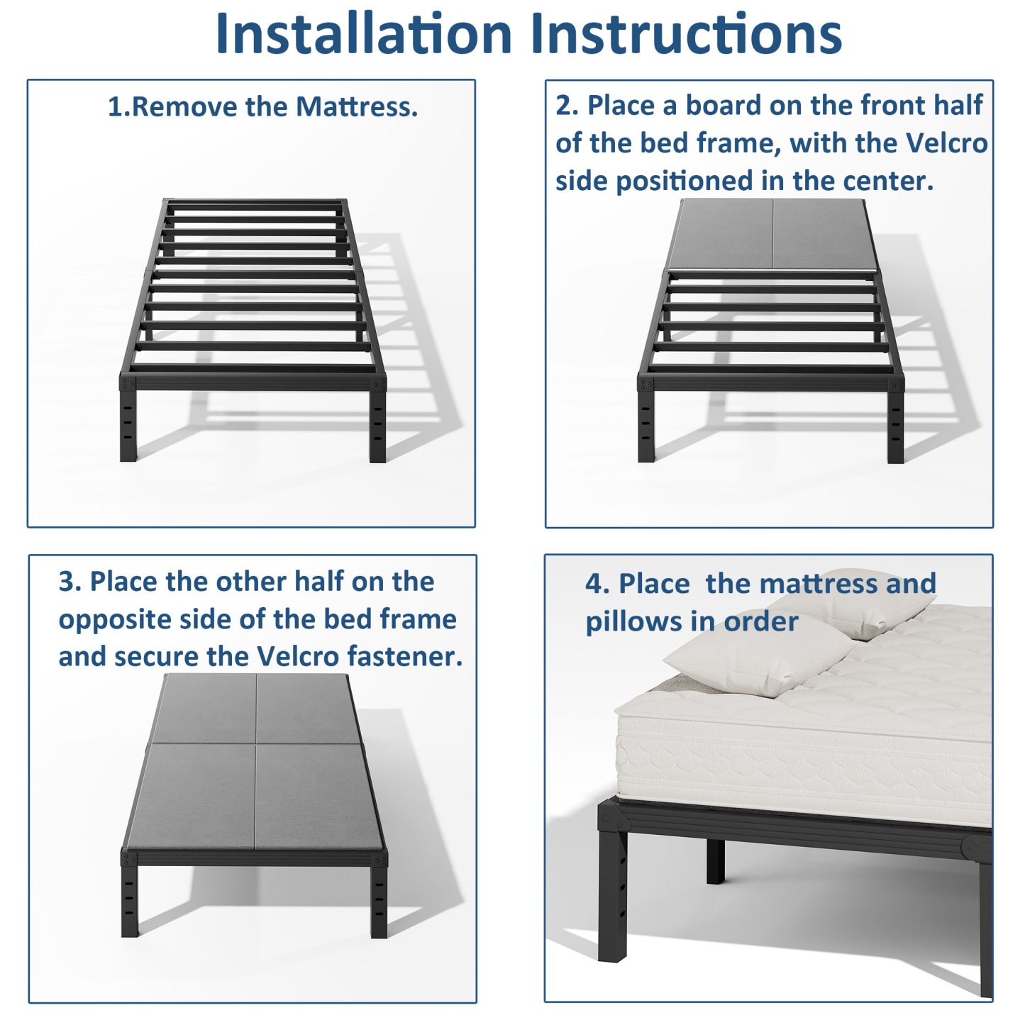 FSCHOS 8mm Twin Size Bunkie Board, Bed Board for Under Mattress Support, Minimize Noise, Fully Assembled