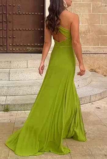 Lima One-Shoulder Split Dress