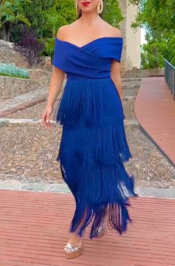 Valentina Navy Blue Dress