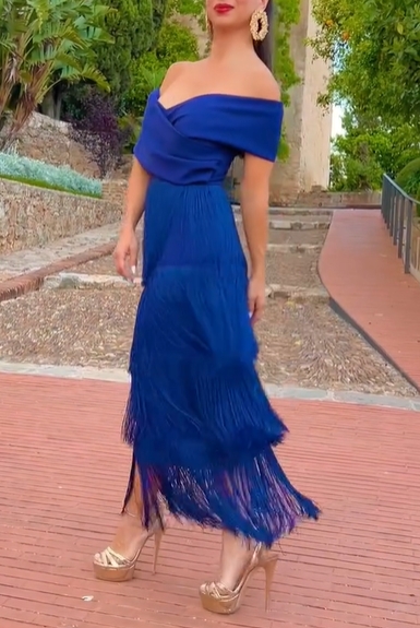 Valentina Navy Blue Dress