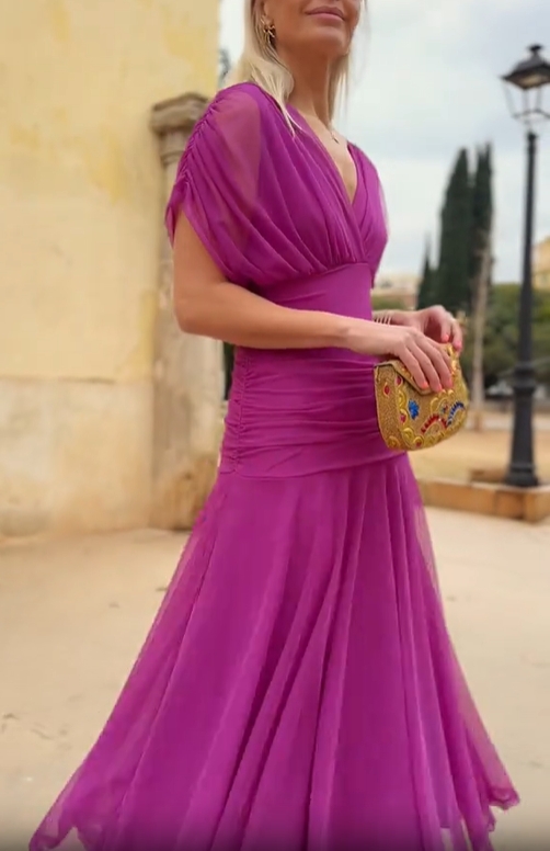 Ethereal Whisper Rose red Dress