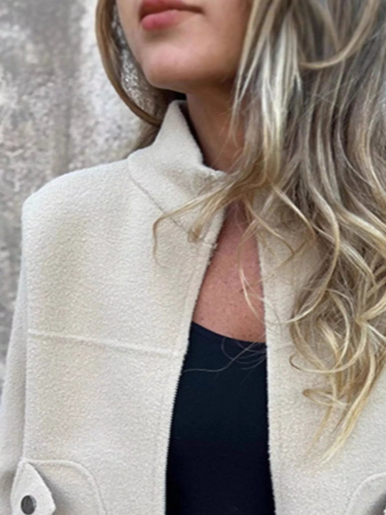 Chic Utility Jacket with Pocket Details