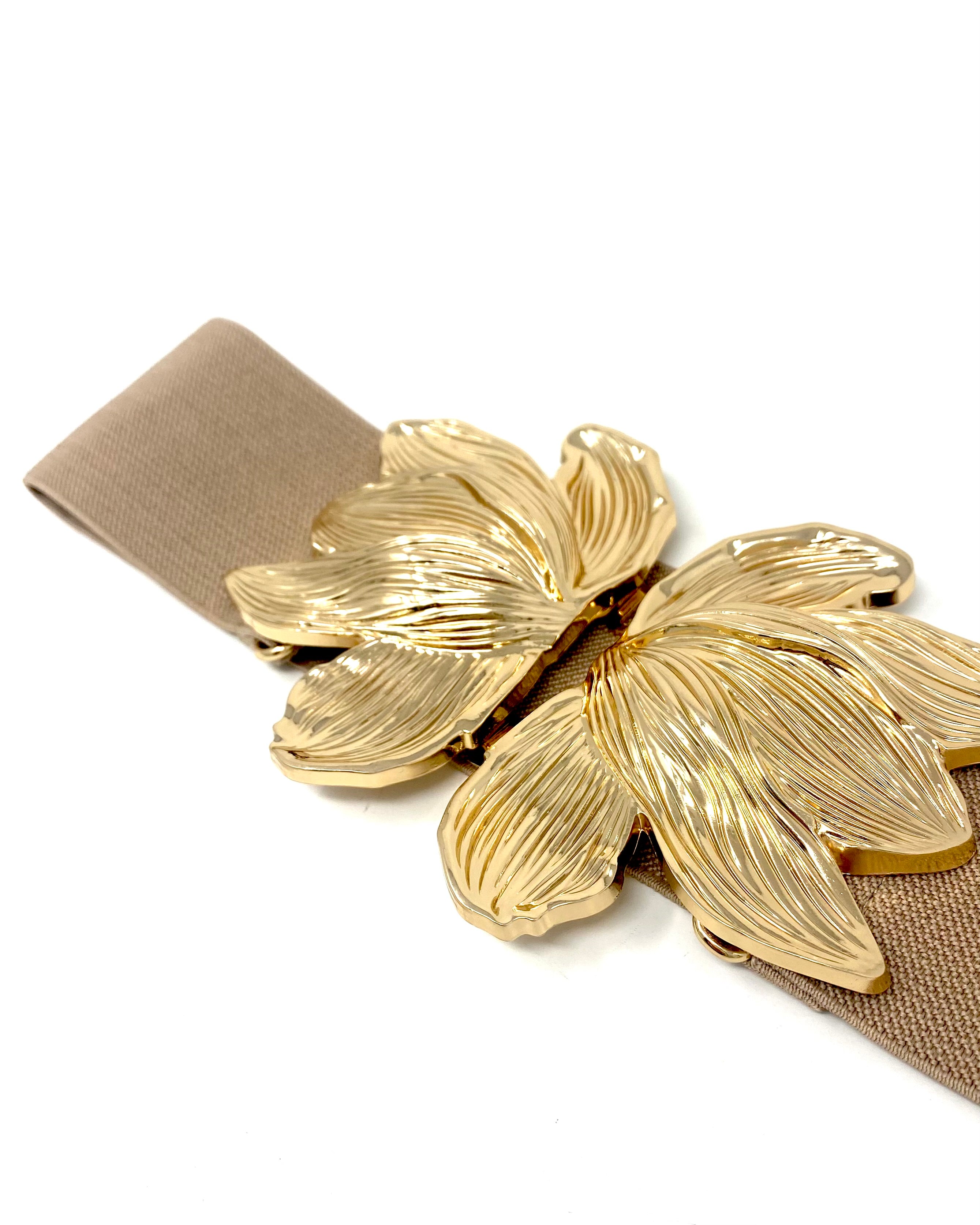 Cinturón Flor beige