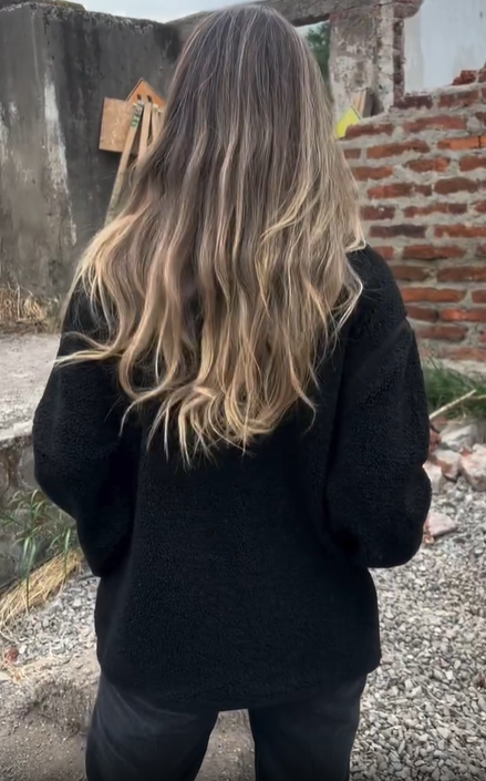 Teddy Coat with Asymmetric Buttons