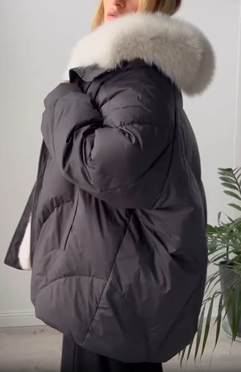 Fur-Trimmed Windbreaker