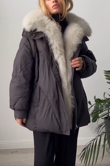 Fur-Trimmed Windbreaker