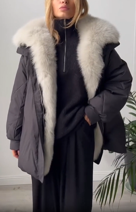 Fur-Trimmed Windbreaker
