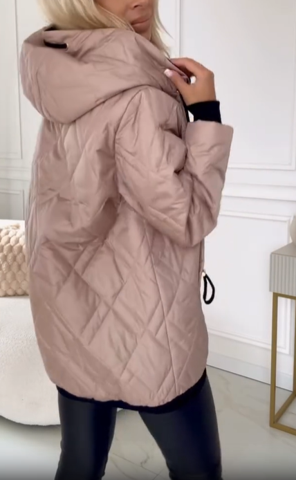 Quilted Hooded Down Jacket