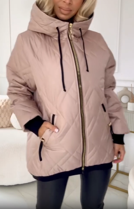 Quilted Hooded Down Jacket