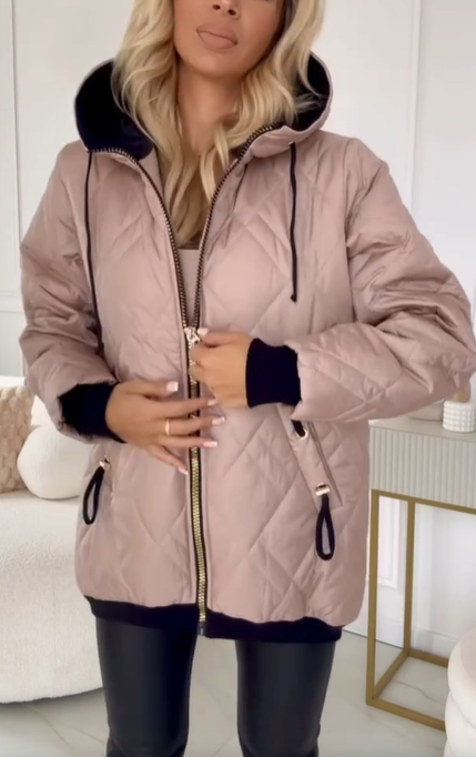 Quilted Hooded Down Jacket