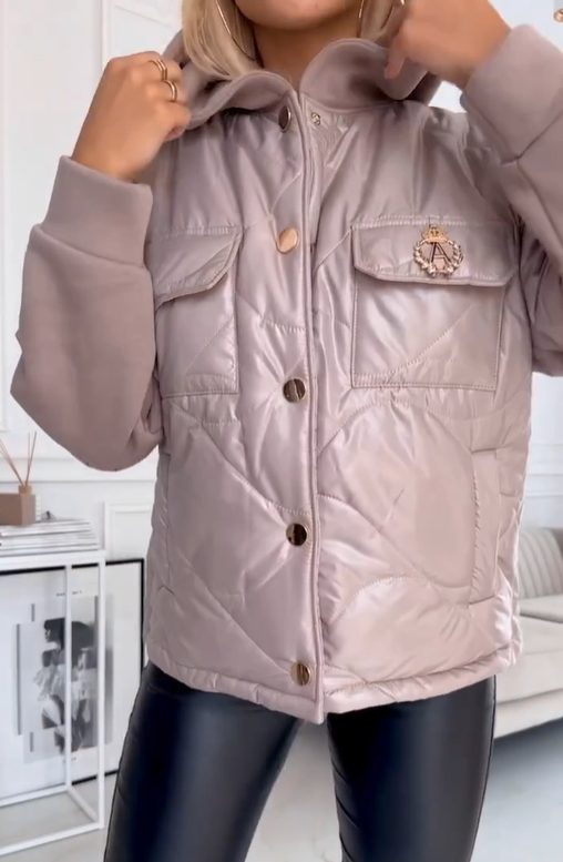 Hooded Quilted Down Jacket