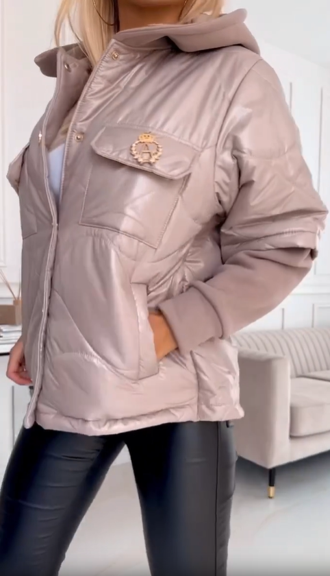 Hooded Quilted Down Jacket