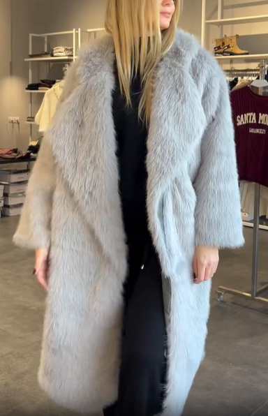 Longline Faux Fur Coat
