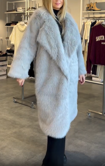 Longline Faux Fur Coat