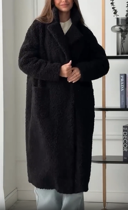 Teddy - Style Wool - Blend Coat