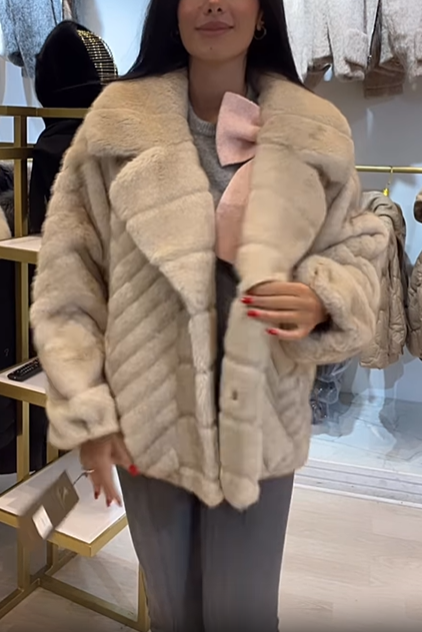 Textured Faux Fur Jacket
