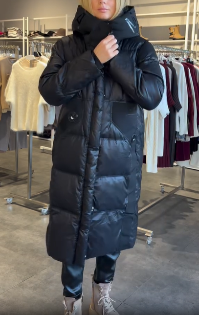 Long Quilted Puffer Coat