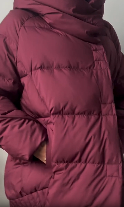 Hooded Snap-Button Down Jacket