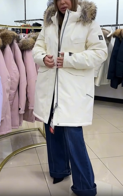 Hooded Parka with Faux Fur Trim