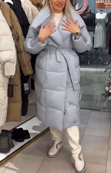 Longline Belted Puffer Coat