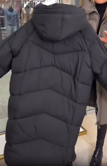 Hooded Drawstring Puffer Coat